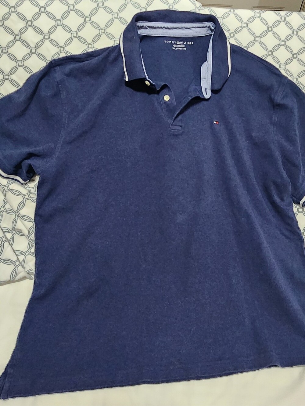 Tommy Hilfiger Navy Blue Polo with Contrast Trim